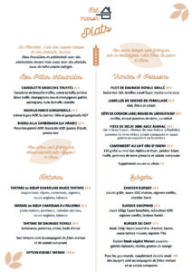 carte menu la meunerie restaurant arles hiver 2024